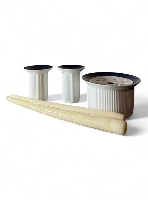 Arzberg Candle Holder and Flower Vase Set, 1960s