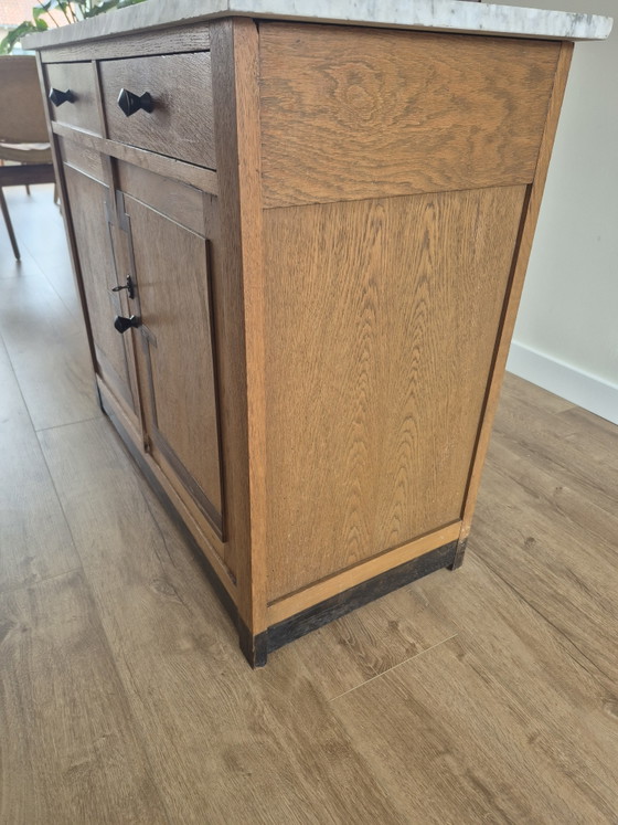 Image 1 of Art Deco cabinet with marble top - 1920s to 1930s