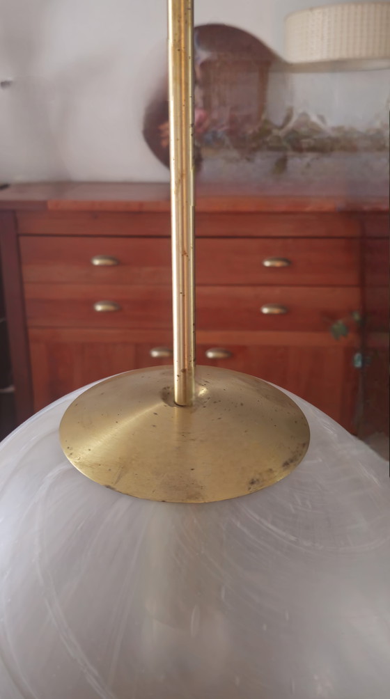 Image 1 of prachtige Peill & Putzler XL globe hanglamp.