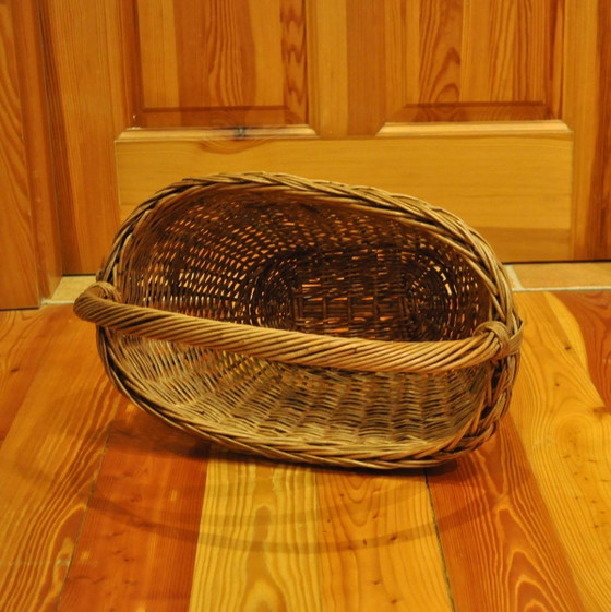 Vintage rieten mand, jaren 50 – Decoratieve objecten (photo 6 of 7)