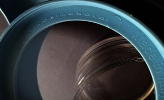 Image 1 of Coppia di parmigiane/zuccheriere di Pino Spagnolo, design space age/pop-art, anni '70, Biesse Italia