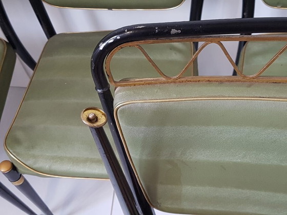 Image 1 of SET OF 6 VINTAGE CHAIRS 1950 DLG JEAN ROYERE 50S ROCKABILLY 1950S 50s
