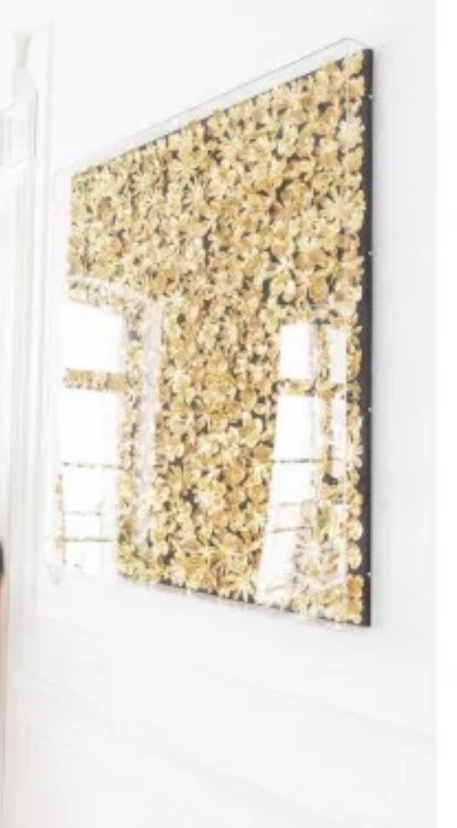 Image 1 of Kare painting gold flowers