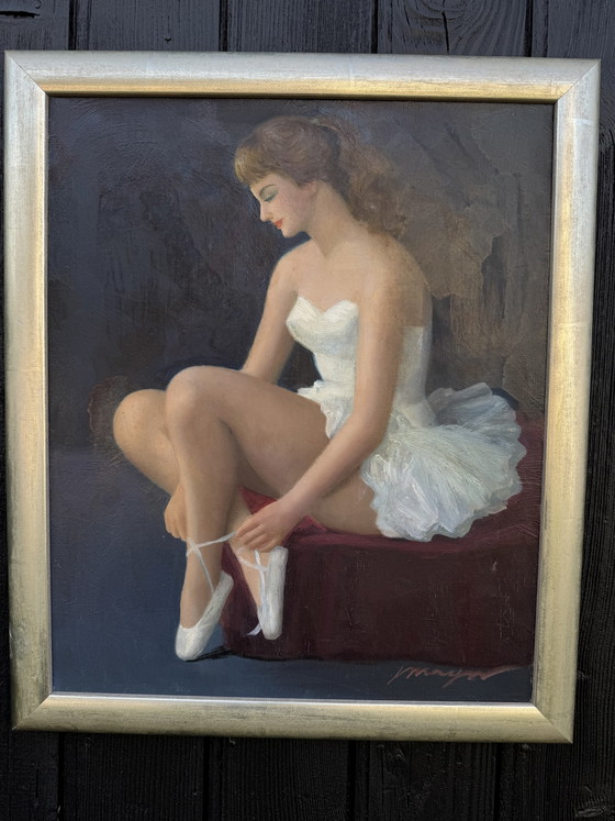 Image 1 of Oil painting on canvas, dancer Joan Mayor