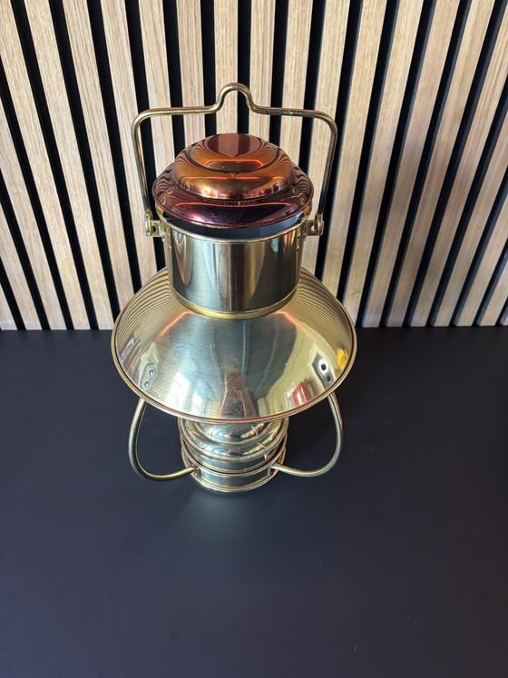Lampada da Nave (1 di 2) Ottone – DHR & IDEAL Brenner, Lampade a sospensione, Brass (photo 4 of 8)