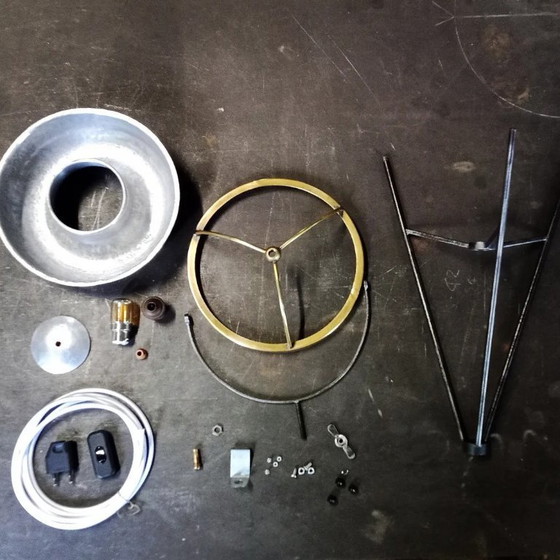 Image 1 of Lampada a treppiede in ottone/alluminio con spirito nautico