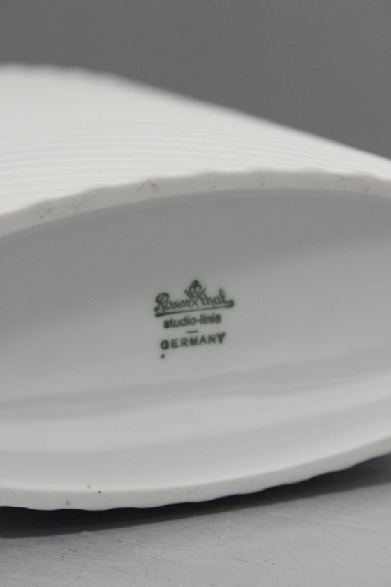 Image 1 of Rosenthal Studio Linie - Vintage Op Art porcelain biscuit vase, 1970s