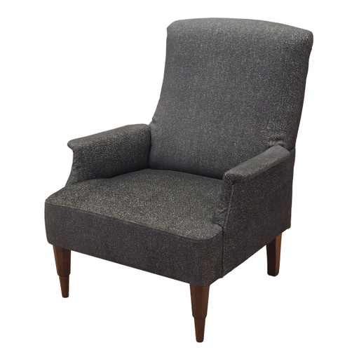 Poltrona grigia, design italiano, anni '70, produzione: Italia