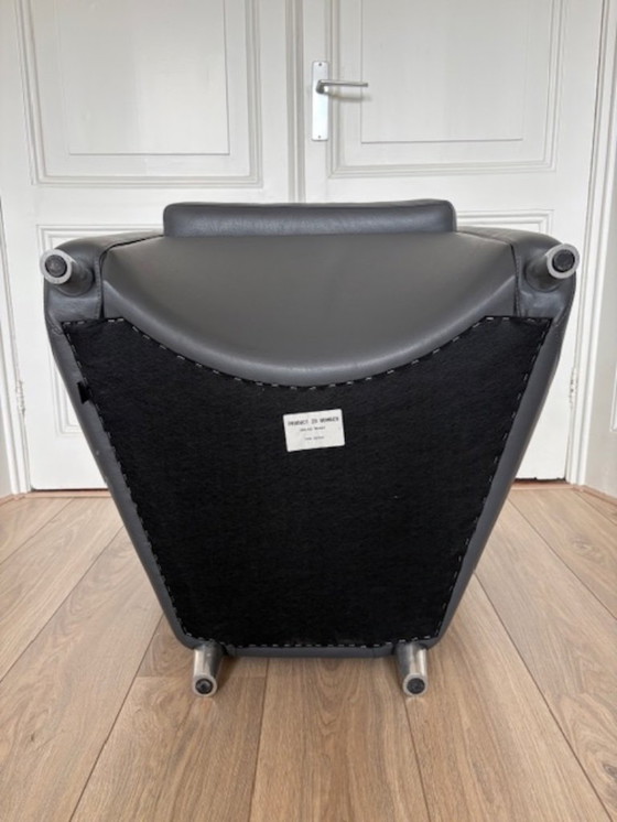 Image 1 of Fauteuil Leolux Dolcinea - Cuir anthracite - Très bon état