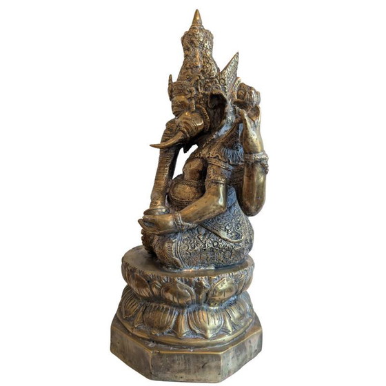 Ganesha con Buda coronado – bronce dorado antiguo, estilo jemer – lote 152 – Esculturas, Bronze (photo 7 of 10)