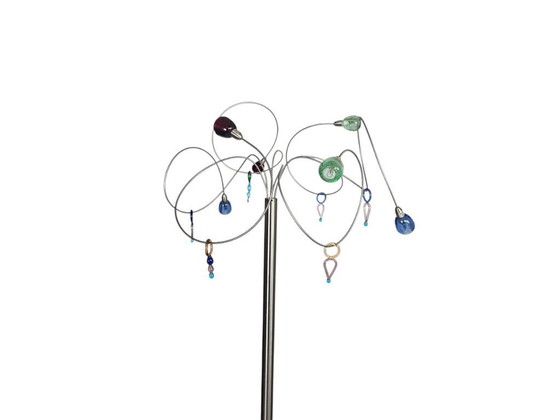 Image 1 of Harco Loor - Strawberry - murano -  6 lichts - dimmer - 1990's