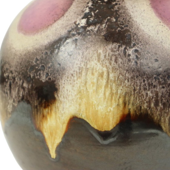 Image 1 of Sphärische Fett Lava Vase Lila 666-21