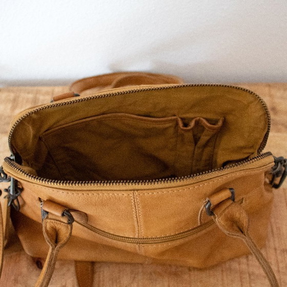 Image 1 of Ochre yellow leather shoulder bag from Bear Design