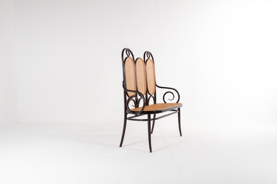 Image 1 of Original Thonet Model 207 Bentwood & Cane Bench, 1980s