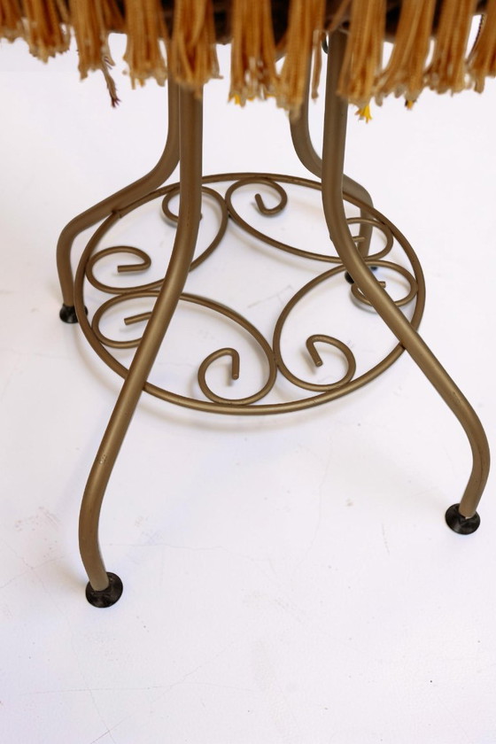 Image 1 of Vintage brass vanity table with stool