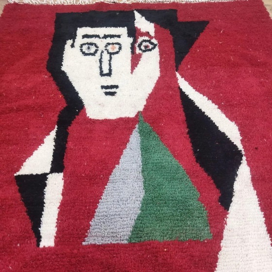 Image 1 of 🌹 The Red Soul of the Atlas – Berber Wool Rug (One-of-a-Kind)  290 × 200 cm🌹