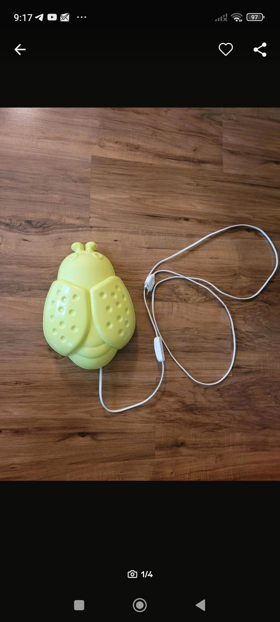 Image 1 of Lampada da parete a forma di scarabeo svedese per la cameretta dei bambini.