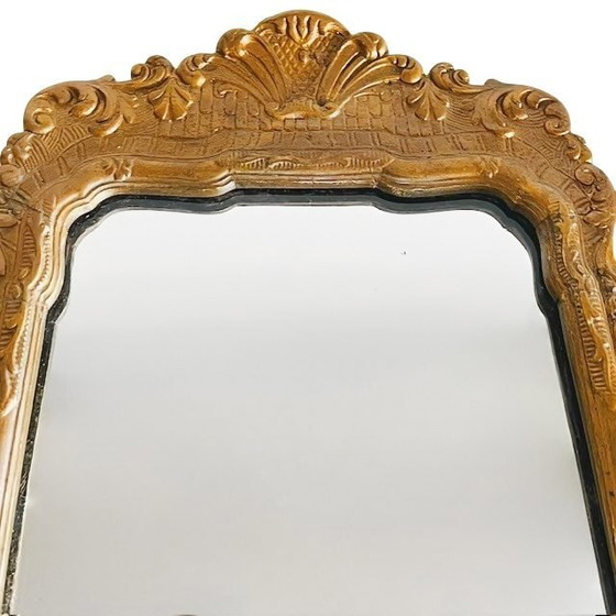 Image 1 of Antique Art Nouveau gold mirror wood baroque L.F. Reeker 1920's