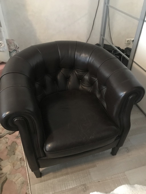 Natuzzi leather armchair, very nice