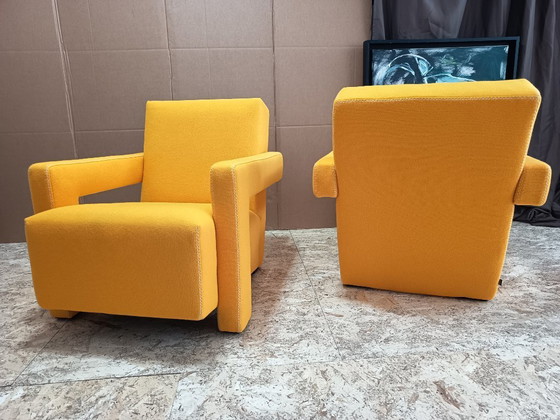 Image 1 of CASSINA 2x Poltrona 637 Utrecht 2024 (NUOVO, mai usato) in lana gialla KVDRAT € 6.600