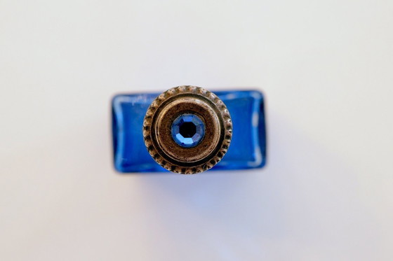 Image 1 of MINI BOTELLA AZUL DE PLATA 800, CON SELLO DE ITALIA