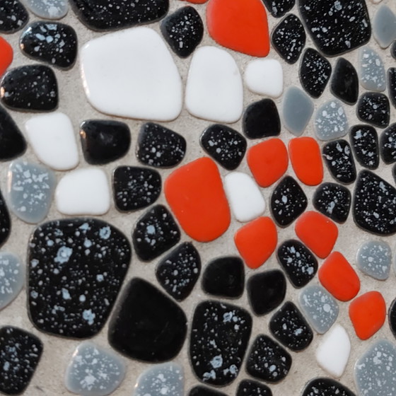 Table d'appoint rétro années soixante en céramique mosaïque – Tables d'appoint, Metal, Ceramic (photo 4 of 7)