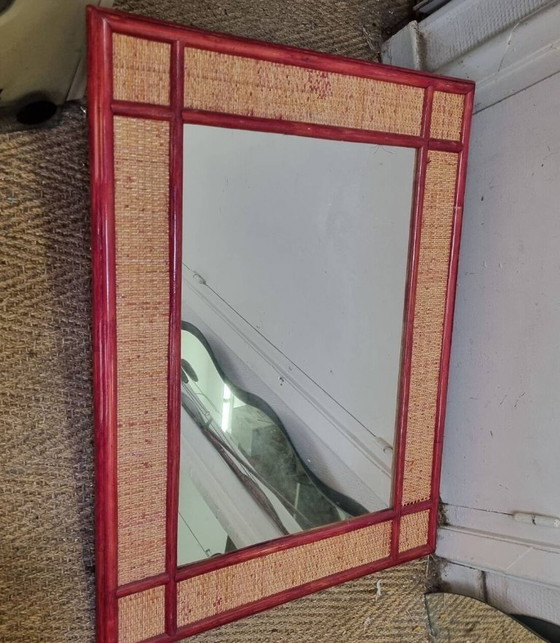 Image 1 of Espejo de ratán (77x58cm)