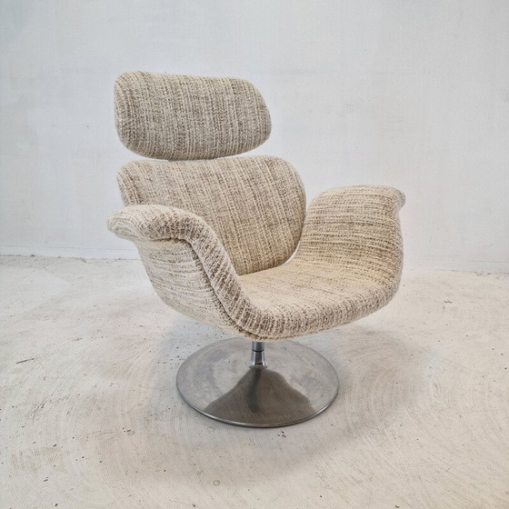 Image 1 of Fauteuil vintage avec ottoman par Pierre Paulin pour Artifort, 1980