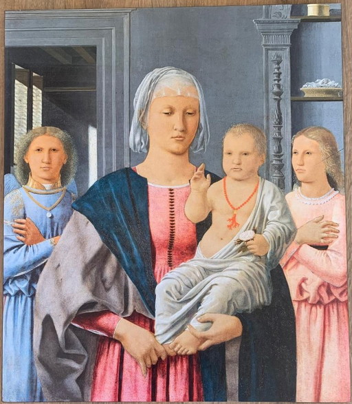 Piero della Francesca "Madonna di Senigallia" – 1:1 Museums-Qualitätsdruck auf starrer Platte (61x53 cm)
