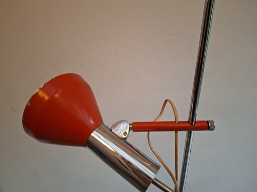 Orange Vintage Stehleuchte, siebziger Jahre