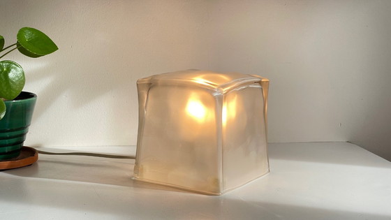 Image 1 of Ice Glass Lamp, Vintage Ikea