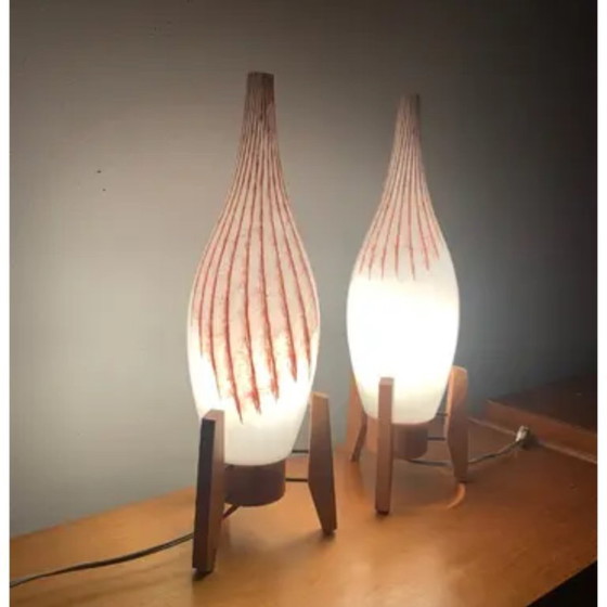 Image 1 of Lampade da tavolo cecoslovacche vintage retrò di metà secolo, anni '60 - Set di 2