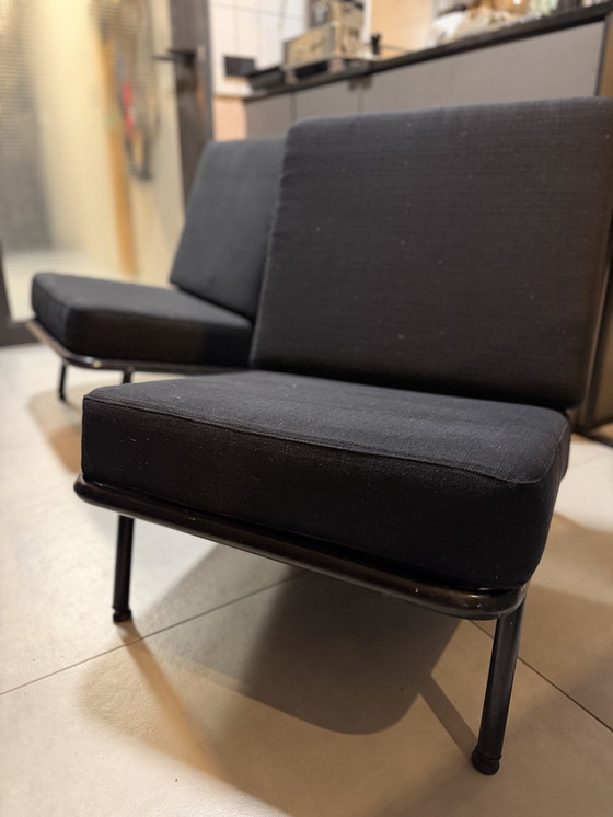 Image 1 of Set di 2 pezzi Artifort Dux stoelen zwarte kussens