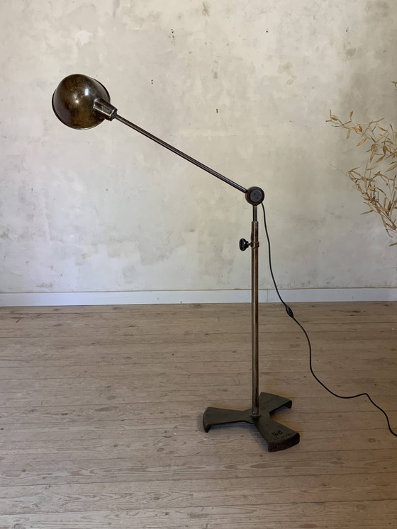 lampadaire industriel vintage pour atelier – polished steel, Metal, Industrieel (photo 4 of 15)