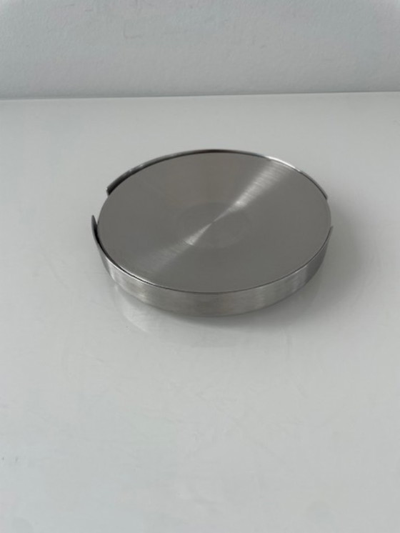 Image 1 of Tavola Swiss design coasters stainless steel set of 6