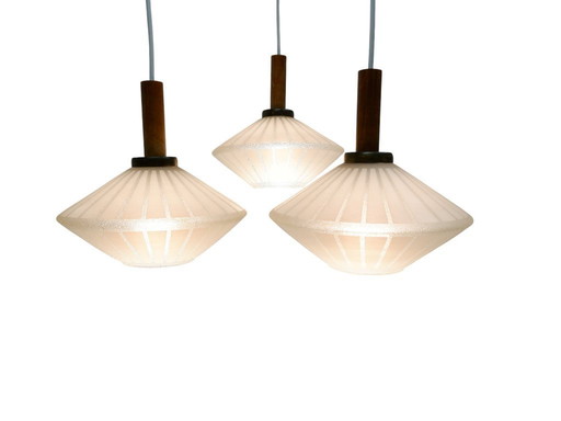 1960s glass pendant lamp