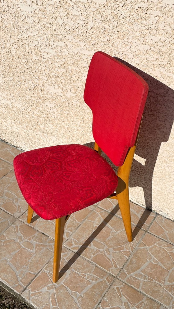 Image 1 of Retro vintage rode stoel