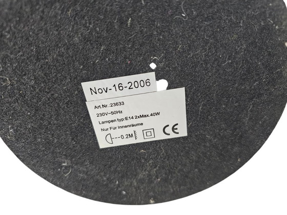 Image 1 of Cylinder table lamp - glass - chrome - 1990s