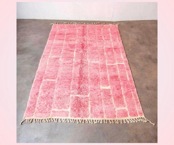 Image 1 of Tappeto berbero artigianale marocchino rosa, 200 cm x 300 cm