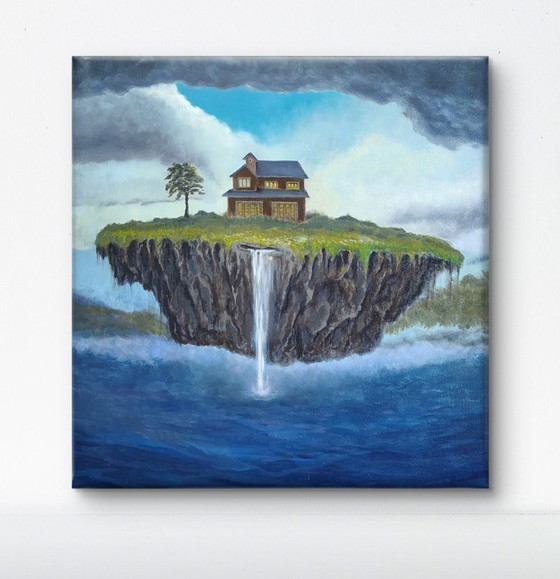 Image 1 of Là où la tempête s'achève - peinture à l'huile de Byron Ray