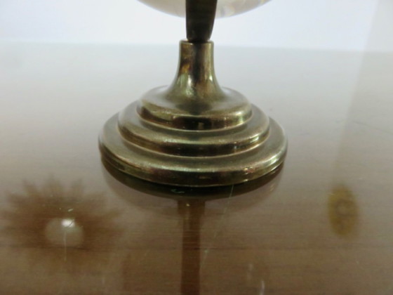 Image 1 of Kleiner Kristallglobus, dekorativer Briefbeschwerer, 1970er Jahre