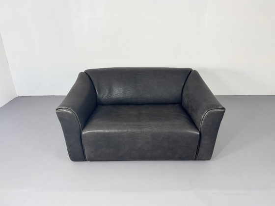Canapé Vintage De Sede DS 47 en Cuir de Buffle Gris Patiné – Canapés 2 places, Leather (photo 6 of 13)
