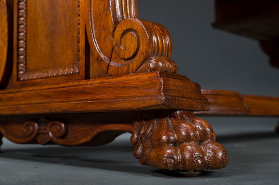 Image 1 of Neo-Renaissance-Schreibtisch, 1920er Jahre