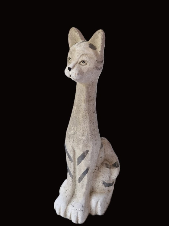 Grand chat en terre cuite - 27,5 cm – Objets déco, Ceramic (photo 3 of 7)