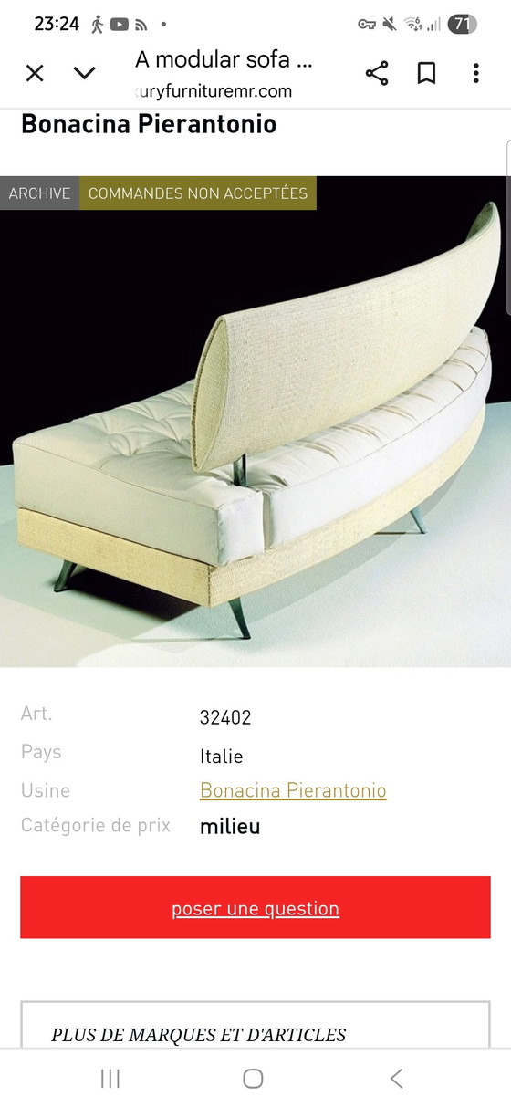 Image 1 of BONACINA , MUTABILIS by GIUSEPPE VIGANO ,Sofa, Armchair, Coffee table