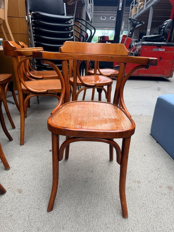 Image 1 of 8 chaises vintage de café/bistro (lot de 8)