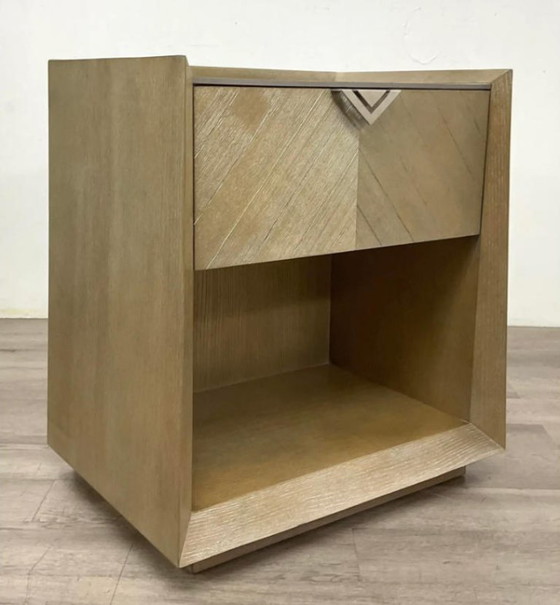 Image 1 of Caracole Modern Earthly Delight Nightstand Pair, Luxury Contemporary Bedside Tables Set for Elegant Bedrooms
