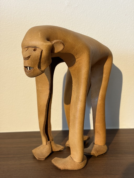 Rare sac à main vintage DERU Germany en cuir, modèle moyen, design des années 1960