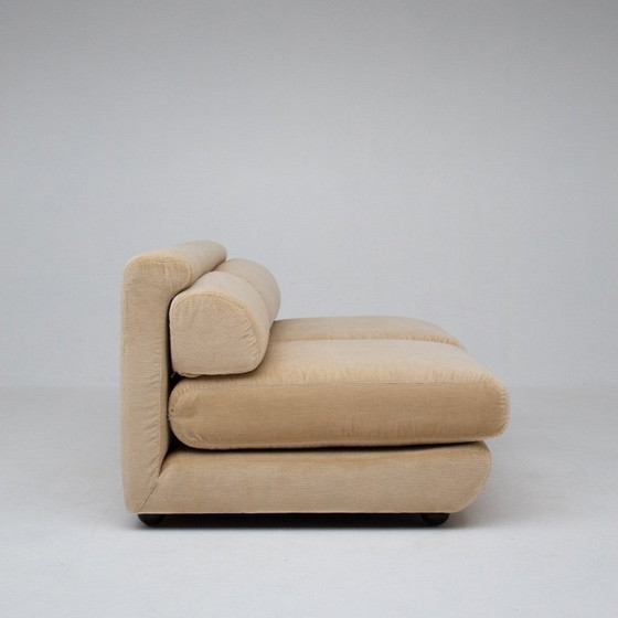 Image 1 of 2-Seater Sofa in Beige Velvet
