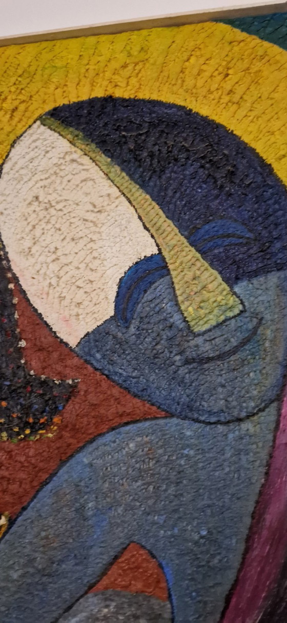 Rare oil painting from a collection liquidation, African Expressionism, Vincent Wasswa – Paintings & Drawings (photo 4 of 6)